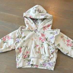 Gap love shack fancy floral sweatshirt. Size 2T. Worn once, like new.